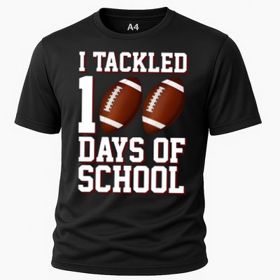 I Tackled 100 Days Of School Football Performance Shirt