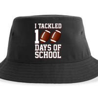 I Tackled 100 Days Of School Football Sustainable Bucket Hat
