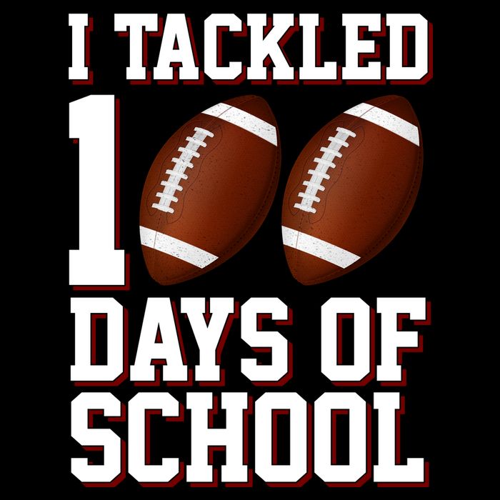 I Tackled 100 Days Of School Football Sustainable Bucket Hat
