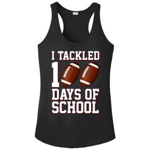 I Tackled 100 Days Of School Football Ladies PosiCharge Competitor Racerback Tank