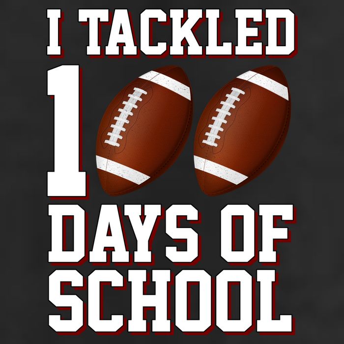 I Tackled 100 Days Of School Football 25L Jumbo Tote