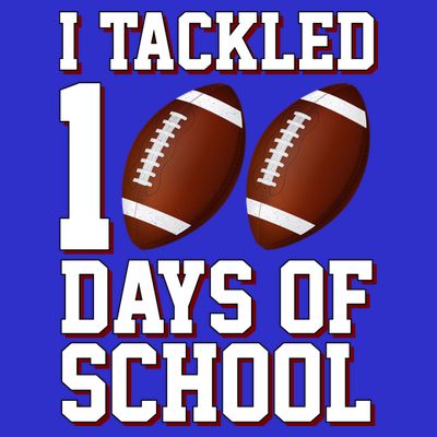 I Tackled 100 Days Of School Football T-Shirt