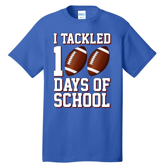 I Tackled 100 Days Of School Football Tall T-Shirt