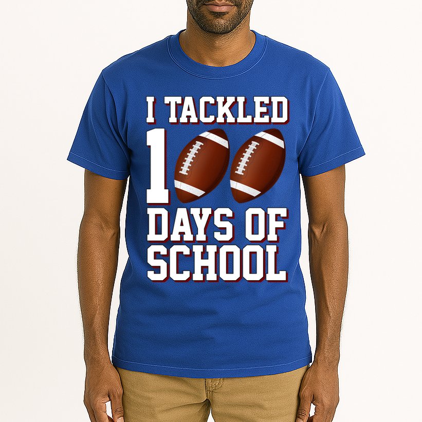 I Tackled 100 Days Of School Football Tall T-Shirt