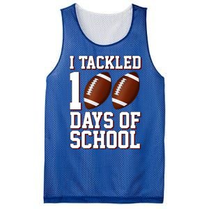 I Tackled 100 Days Of School Football Mesh Reversible Basketball Jersey Tank