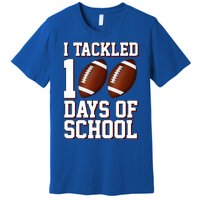 I Tackled 100 Days Of School Football Premium T-Shirt