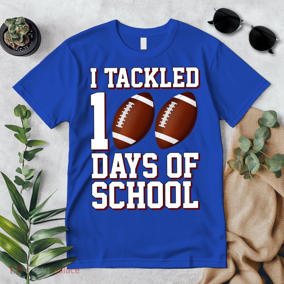 I Tackled 100 Days Of School Football Premium T-Shirt