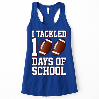 I Tackled 100 Days Of School Football Womens Tank Top