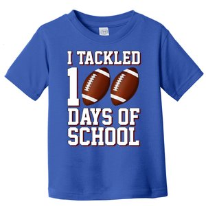 I Tackled 100 Days Of School Football Toddler T-Shirt