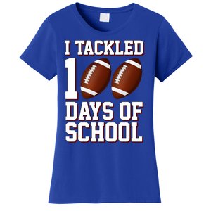 I Tackled 100 Days Of School Football Women's T-Shirt