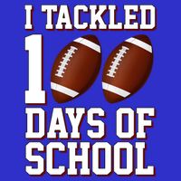 I Tackled 100 Days Of School Football Zip Tote Bag