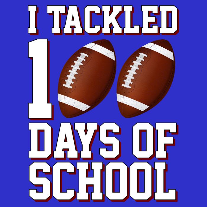 I Tackled 100 Days Of School Football Zip Tote Bag