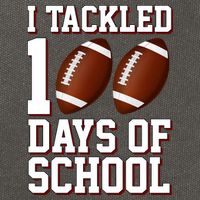 I Tackled 100 Days Of School Football Cotton Canvas Backpack