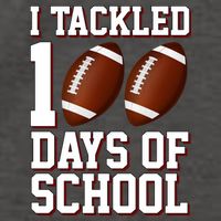 I Tackled 100 Days Of School Football Vector Backpack