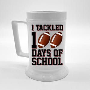 I Tackled 100 Days Of School Football Beer Stein