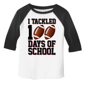 I Tackled 100 Days Of School Football Toddler Fine Jersey T-Shirt