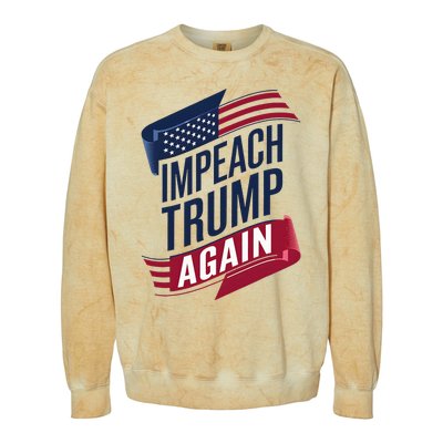 Impeach Trump 2024 Democrat Elections Impeach Trump Again Colorblast Crewneck Sweatshirt