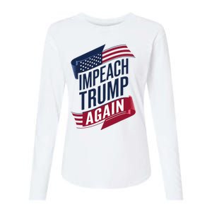 Impeach Trump 2024 Democrat Elections Impeach Trump Again Womens Cotton Relaxed Long Sleeve T-Shirt