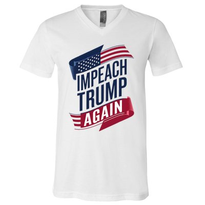 Impeach Trump 2024 Democrat Elections Impeach Trump Again V-Neck T-Shirt