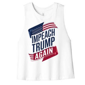 Impeach Trump 2024 Democrat Elections Impeach Trump Again Women's Racerback Cropped Tank