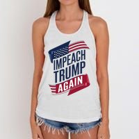 Impeach Trump 2024 Democrat Elections Impeach Trump Again Women's Knotted Racerback Tank