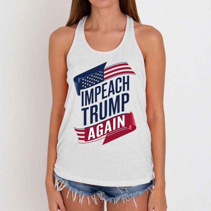 Impeach Trump 2024 Democrat Elections Impeach Trump Again Women's Knotted Racerback Tank