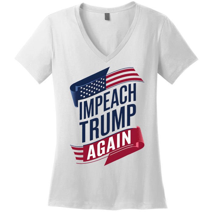 Impeach Trump 2024 Democrat Elections Impeach Trump Again Women's V-Neck T-Shirt