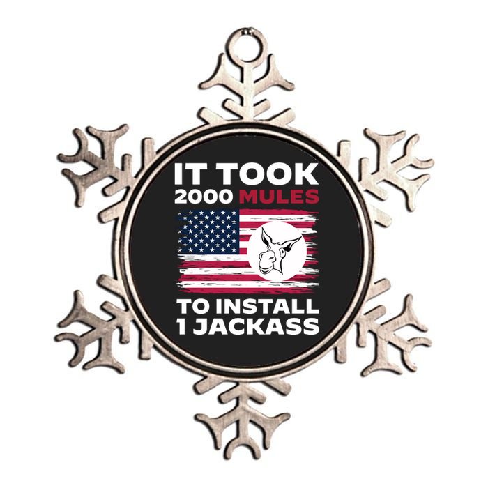 It Took 2000 Mules To Install 1 Jackass | Anti Biden Metallic Star Ornament