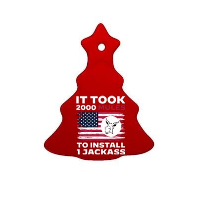 It Took 2000 Mules To Install 1 Jackass | Anti Biden Ceramic Tree Ornament