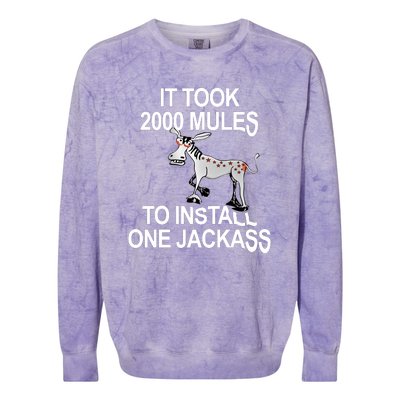 It Took 2000 Mules To Install One Jackass Stars And Stripes Version Colorblast Crewneck Sweatshirt