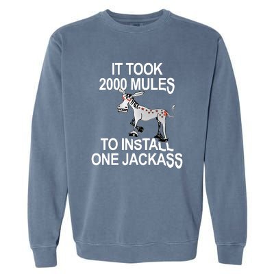 It Took 2000 Mules To Install One Jackass Stars And Stripes Version Garment-Dyed Sweatshirt