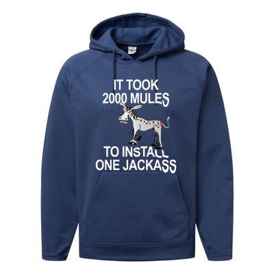 It Took 2000 Mules To Install One Jackass Stars And Stripes Version Performance Fleece Hoodie