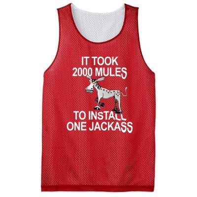 It Took 2000 Mules To Install One Jackass Stars And Stripes Version Mesh Reversible Basketball Jersey Tank