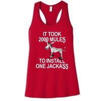 It Took 2000 Mules To Install One Jackass Stars And Stripes Version Women's Racerback Tank