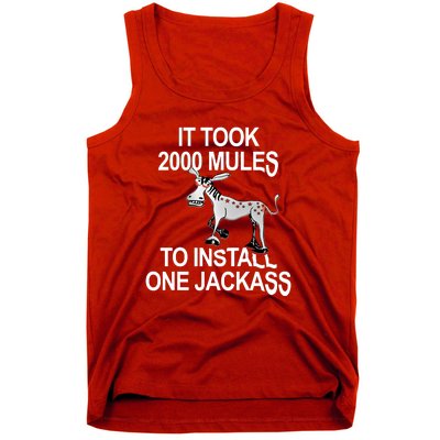 It Took 2000 Mules To Install One Jackass Stars And Stripes Version Tank Top