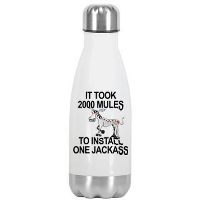 It Took 2000 Mules To Install One Jackass Stars And Stripes Version Stainless Steel Insulated Water Bottle