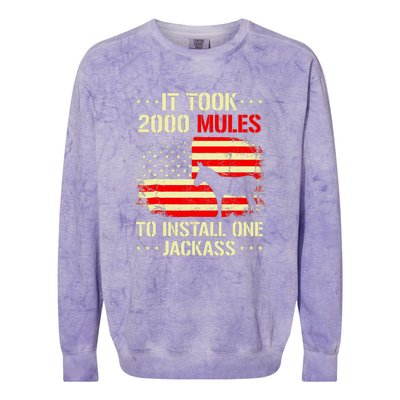 It Took 2000 Mules To Install One Jackass Colorblast Crewneck Sweatshirt