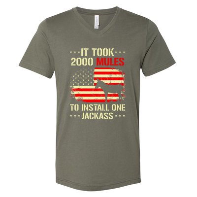 It Took 2000 Mules To Install One Jackass V-Neck T-Shirt