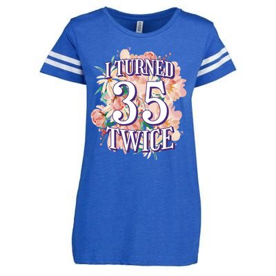 I Turned 35 Twice 70th Birthday Gift Enza Ladies Jersey Football T-Shirt