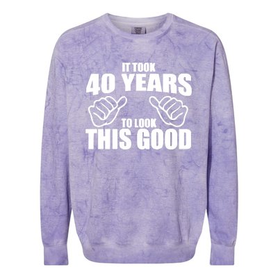 It Took 40 Years To Look This Good Colorblast Crewneck Sweatshirt