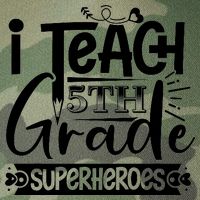 I Teach 5th Grade Superheroes Legacy Tie Dye Trucker Hat