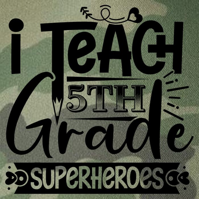 I Teach 5th Grade Superheroes Legacy Tie Dye Trucker Hat