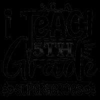 I Teach 5th Grade Superheroes Sustainable Knit Beanie