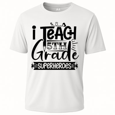 I Teach 5th Grade Superheroes Performance Shirt