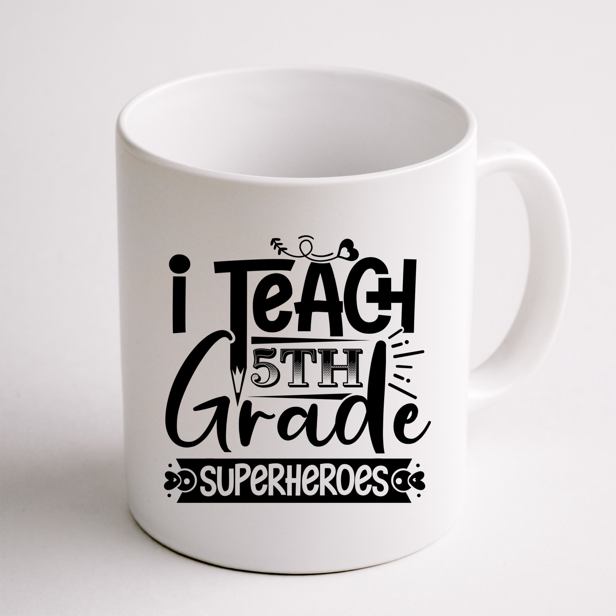 I Teach 5th Grade Superheroes Mug