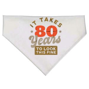 Funny 80th Birthday Saying 80 Years Old Quote USA-Made Doggie Bandana