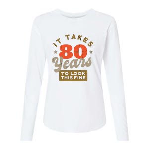 Funny 80th Birthday Saying 80 Years Old Quote Womens Cotton Relaxed Long Sleeve T-Shirt