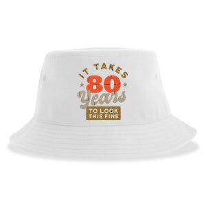 Funny 80th Birthday Saying 80 Years Old Quote Sustainable Bucket Hat