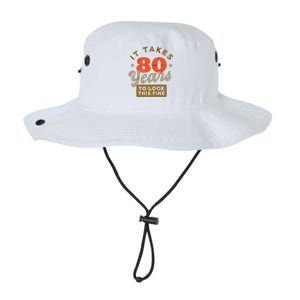 Funny 80th Birthday Saying 80 Years Old Quote Legacy Cool Fit Booney Bucket Hat