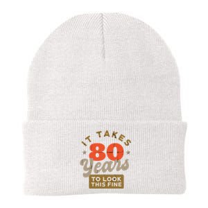 Funny 80th Birthday Saying 80 Years Old Quote Knit Cap Winter Beanie